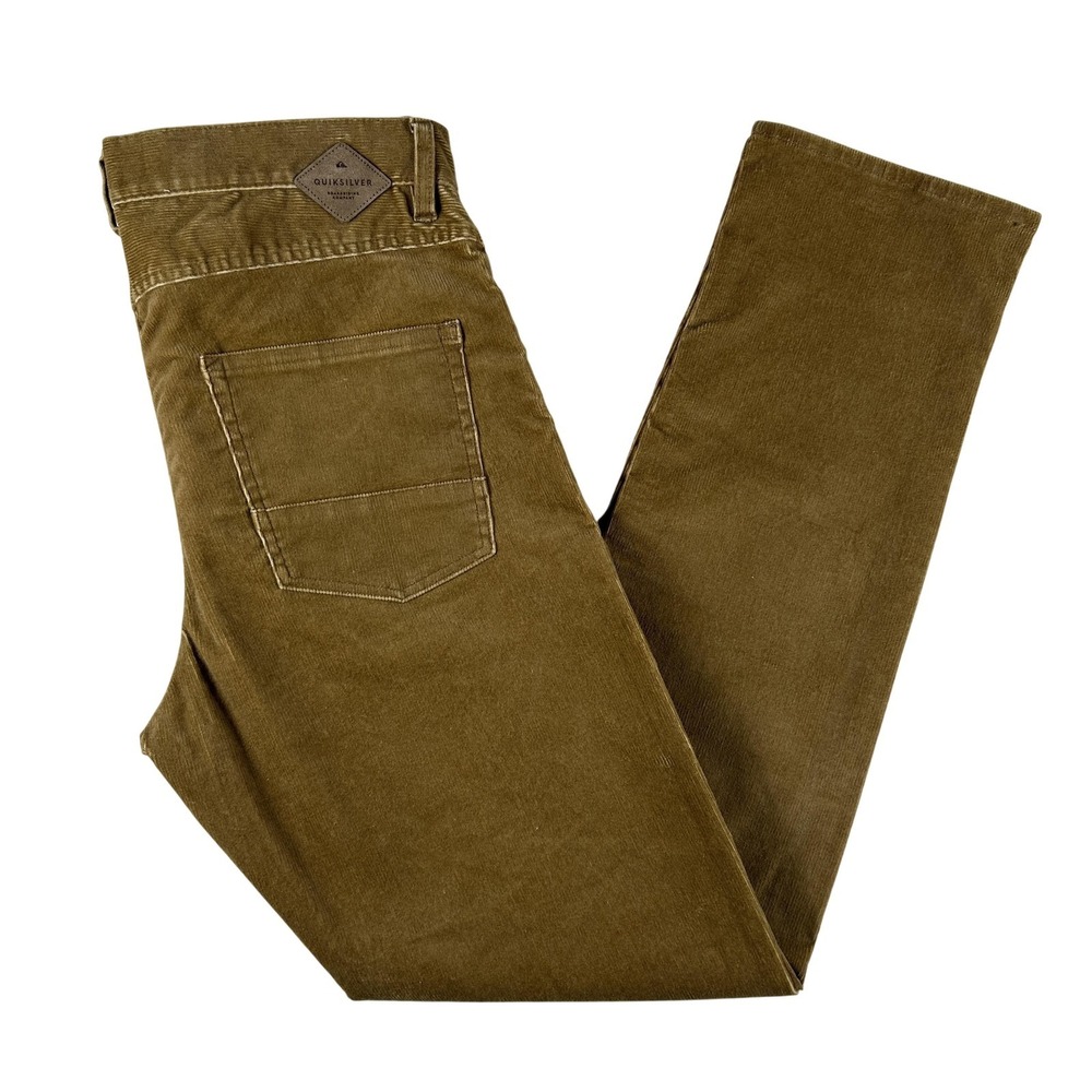Quiksilver Pants Mens 32x32 Corduroy Straight Tapered Fit Stretch Streetwear Y2K